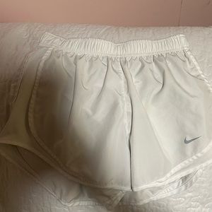 White Nike Running shorts